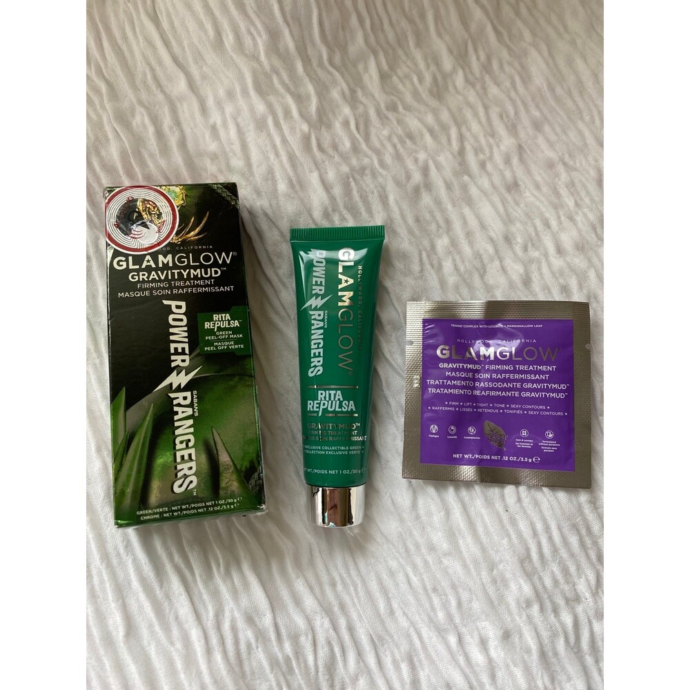 GLAMGLOW POWER RANGERS GRAVITY MUD MASK & gravity chrome mask